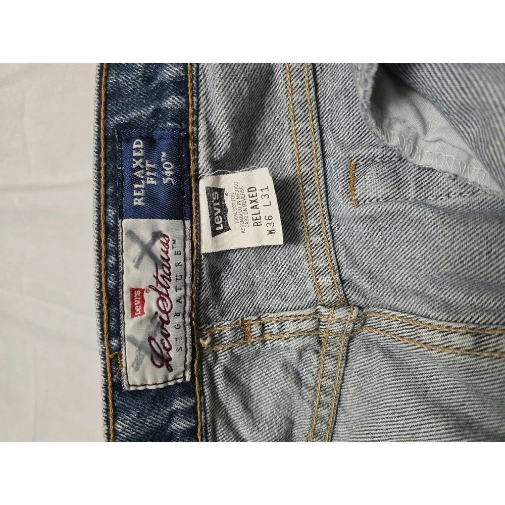 Levis‎ 560 Jeans Mens 36x31 Blue Relaxed Fit Signature Denim Straight Leg Pants